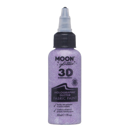 Moon Glitter Vernice olografica per tessuti viola 30ml