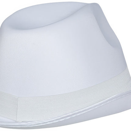 Cappello da gangster bianco con fascia