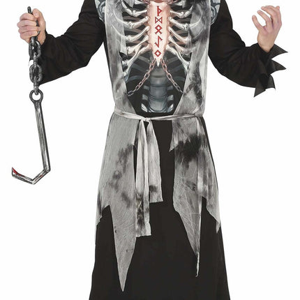 Costume di Halloween da scheletro da uomo L