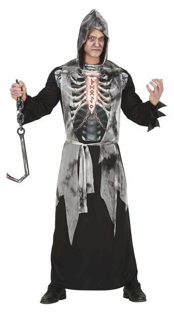 Costume di Halloween da scheletro da uomo L