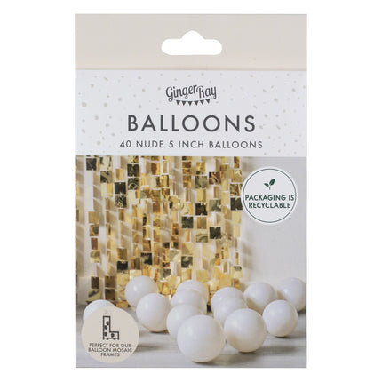 Palloncini beige 13cm 40pz