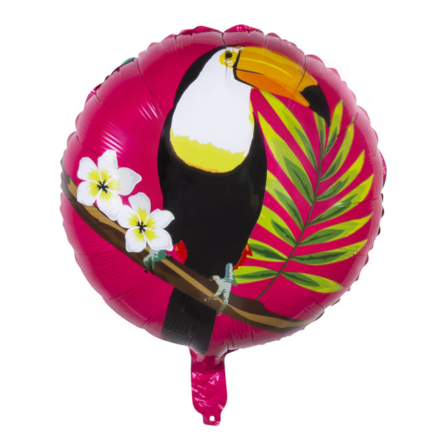 Palloncino ad elio Toucan bifacciale vuoto 45 cm