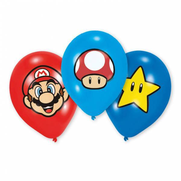 Palloncini Super Mario Decorazione 28 cm 6 pezzi