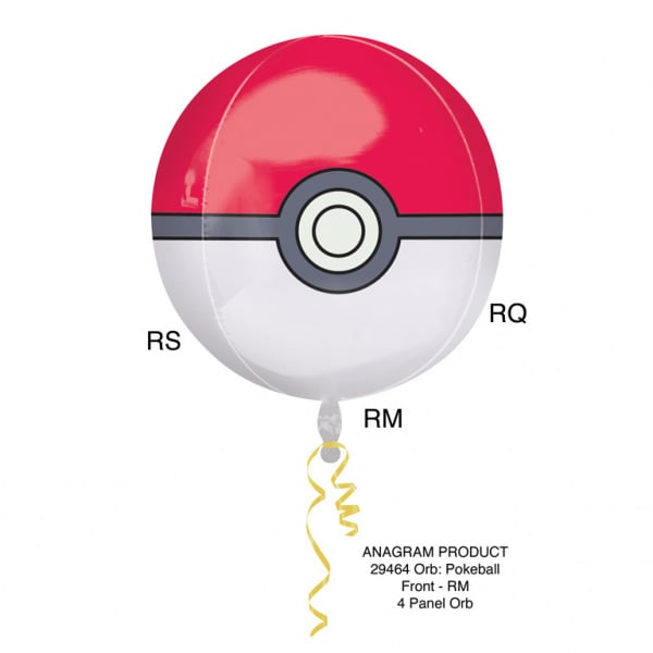 Palloncino ad elio Pokemon Pokeball 40 cm vuoto