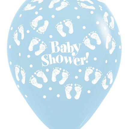 Palloncini Baby Shower Orme Pastello Matte Mix 30cm 25pz