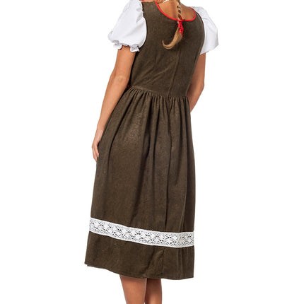 Abito Dirndl Oktoberfest lungo verde