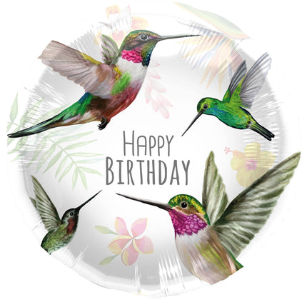 Palloncino ad elio Happy Birthday Bird vuoto 45 cm