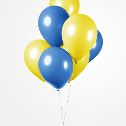 Palloncini blu-gialli 30cm 10pz