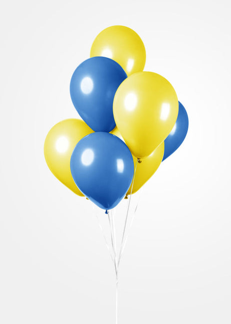 Palloncini blu-gialli 30cm 10pz