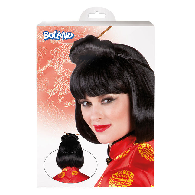 Parrucche cinesi con bastoni