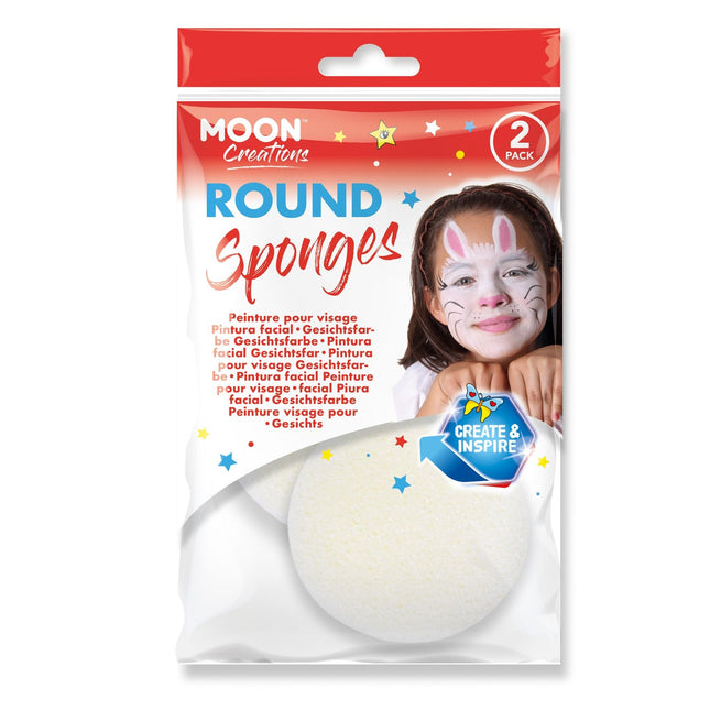 Moon Creations Spugna tonda 2 pacchetti