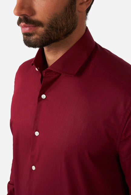 Camicia rossa Bordeaux Uomo OppoSuits