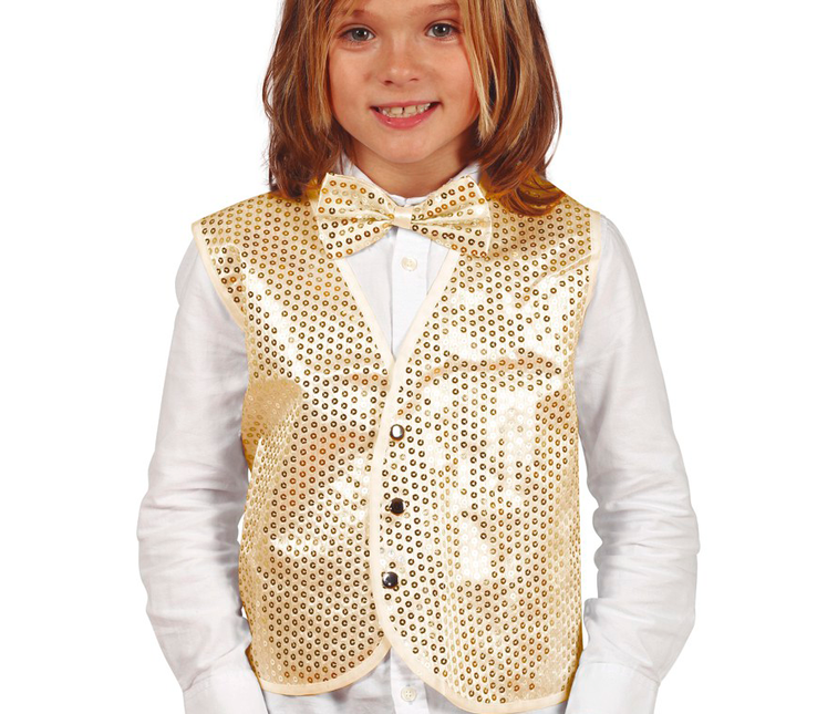 Cardigan oro Paillettes Bambino