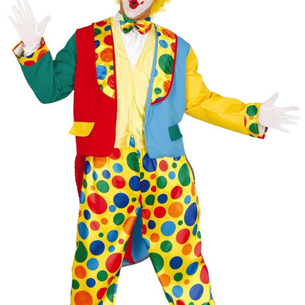 Costume da clown uomo colorato