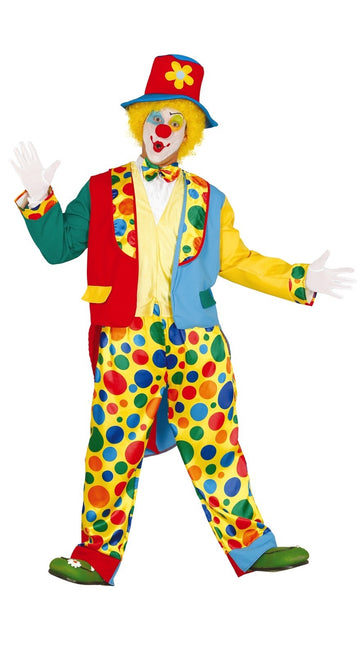 Costume da clown uomo colorato