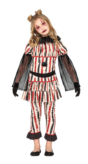 Costume di Halloween da clown dell'orrore per bambina