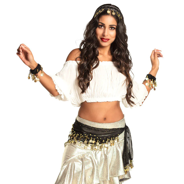 Set di accessori Black Belly Dancer 4 pezzi