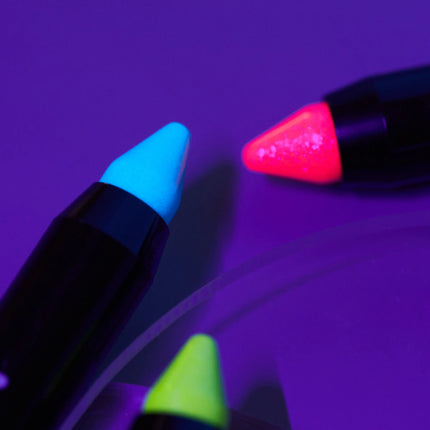 Moon Glow Neon UV Glitter Body Crayons Rosa caldo 3.2g