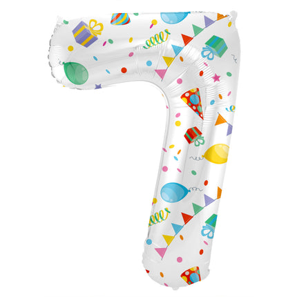 Palloncino numero 7 anni vuoto 86 cm