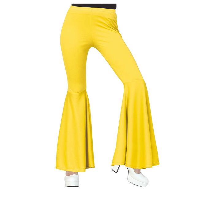 Pantaloni Disco 70S Giallo Donna