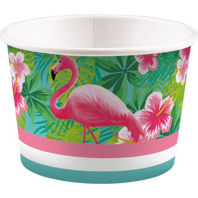 Vaschette per gelato Hawaii Flamingo 270ml 6pz