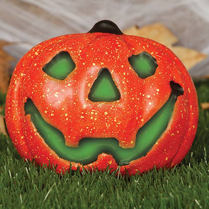 Zucca di Halloween con luce 17 cm