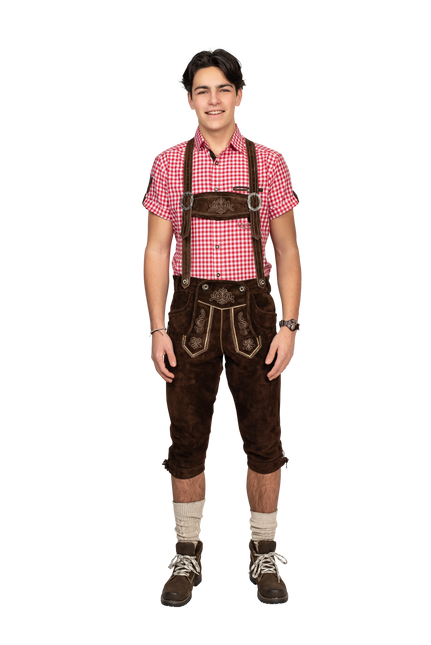 Kneebund lederhosen marrone