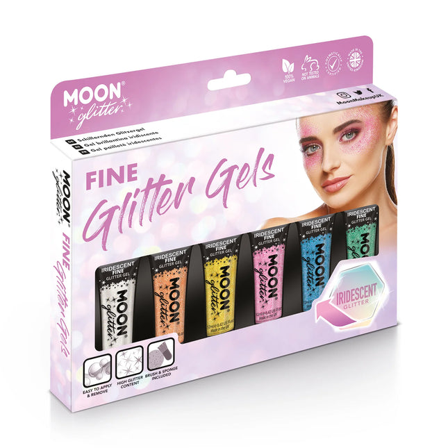 Moon Glitter Iridescent Fine Glitter Gel Arancione 12ml