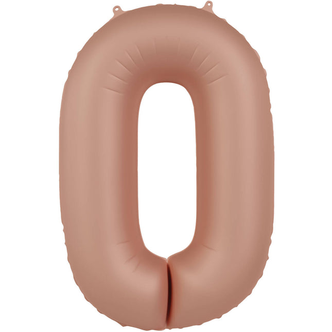 Palloncino 0 Year Figure Oro Rosa Opaco 86cm