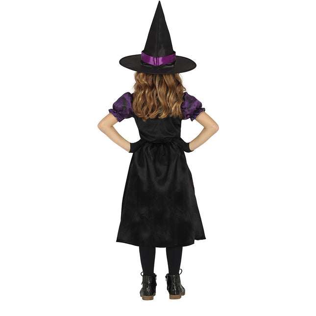 Vestito da strega di Halloween per bambina viola