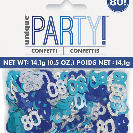 80 Years Confetti Bag Blu 14gr