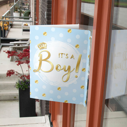 Cartello per finestra It's a boy! 60 cm