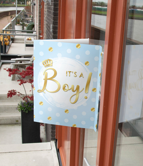 Cartello per finestra It's a boy! 60 cm