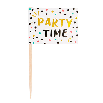 Bastoncini da cocktail Party Time 7cm 24pz