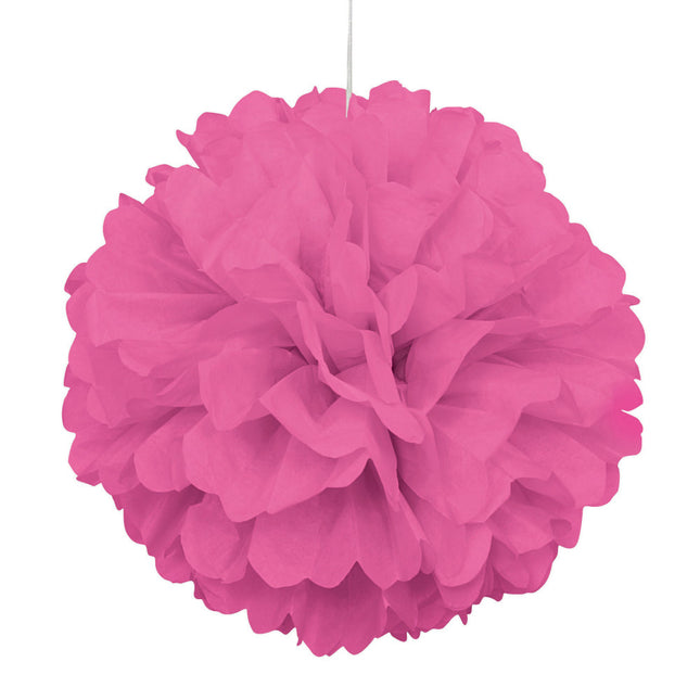 Pompon rosa 40 cm