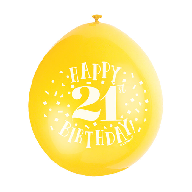 Palloncini Buon Compleanno 21 Anni 28cm 10pz