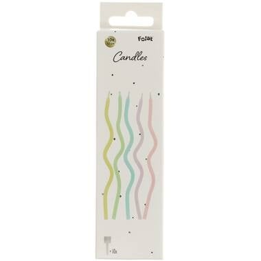 Candele Sweet Swirl 15cm 10 pezzi.