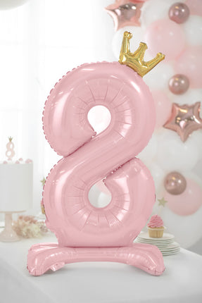 Palloncino Foil Figura 8 Rosa Chiaro Standard Vuoto 84cm