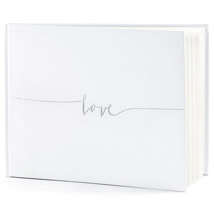 Libro degli ospiti Love White 24 cm