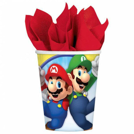 Tazze Super Mario in cartone 266ml 8pz