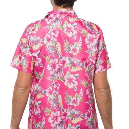 Camicia hawaiana rosa