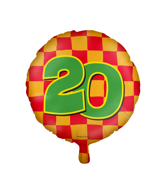 Palloncino ad elio 20 anni colorato vuoto 46 cm