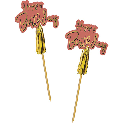 Picks per cocktail Happy Birthday Golden Dusk 12cm 12pz