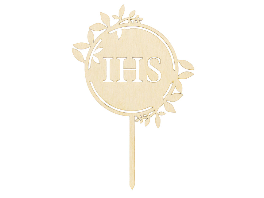 Cake topper Communnie IHS in legno 23 cm