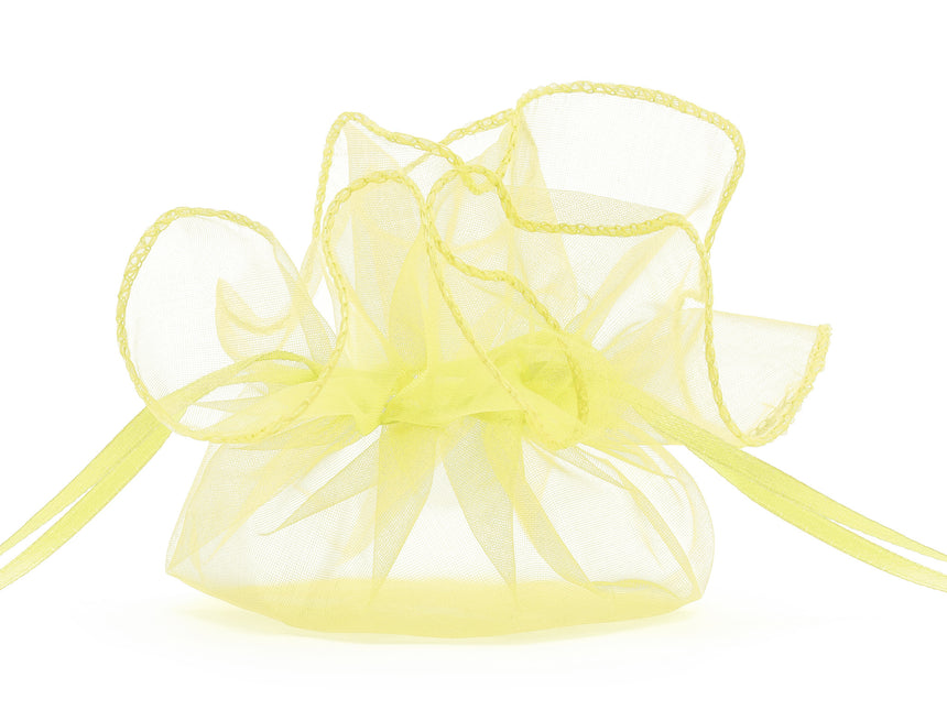 Sacchetti di organza giallo chiaro 26cm 20pz