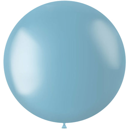 Palloncino azzurro metallizzato blu cielo 80 cm