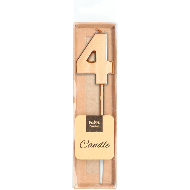 Candela 4 anni bronzo metallizzato 15 cm