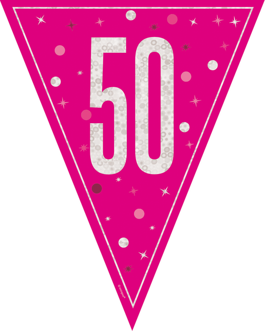 Ghirlanda 50 Anni Rosa 2,5 m