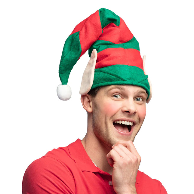 Elfo con cappello natalizio