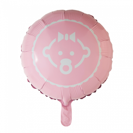 Palloncino a elio per bambina rosa chiaro 45 cm vuoto